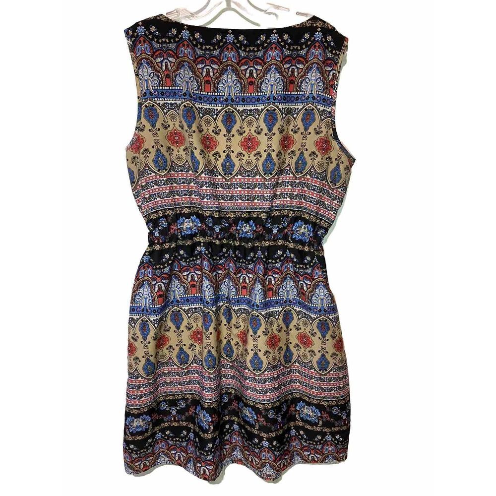 Speed Control New York Womens Multicolor Elastic Waist Fit & Flare Dress Size‎ L - Picture 2 of 5
